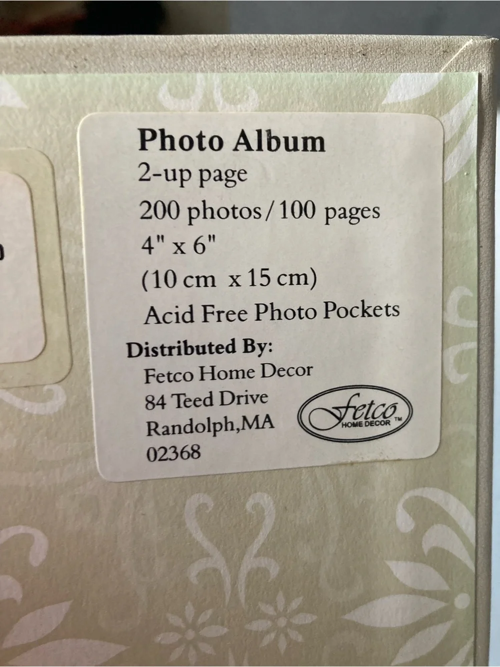 Ivory Wedding Photo Album Ashley Oval 2007 w/Embroidered Decorative Accents